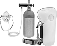 Image of Product. Front orientation. Emergency Oxygen Kits.