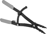 Image of Product. Front orientation. Retaining Ring Pliers. Locking Changeable-Tip Retaining Ring Pliers , For External Retaining Rings, Cushion Grip.