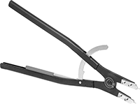 Image of Product. Front orientation. Retaining Ring Pliers. Locking Changeable-Tip Retaining Ring Pliers , For External Retaining Rings, Plain Grip.