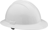 Image of Product. Front orientation. Hard Hats. Hard Hats, Full Brim—Class E.