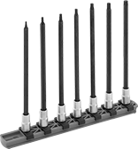 Image of Product. Front orientation. Bit Sockets. Long-Reach Torx Bit Socket Sets.