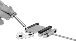 Image of ProductInUse. Shown with Component Positioning Stand (Sold Separately). Front orientation. Electronic-Component Positioning Stands. Circuit Board Vises.