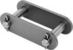Image of Product. Front orientation. Roller Chain and Links. Clog-Resistant Flat-Edge Roller Chain and Links, Connecting Links.