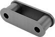 Image of Product. Front orientation. Roller Chain and Links. Clog-Resistant Flat-Edge Roller Chain and Links, Adding Links.