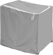 Image of Product. Front orientation. Tarps. Corrosion-Inhibiting Box-Shaped Tarps, Tarps with Zipper.