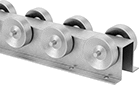 Image of Product. Front orientation. Flow Rails. Flow Rails, With Wheels, Style F.