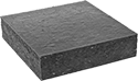 Image of Product. Front orientation. Vibration-Damping Pads. Vibration-Damping Pads for Heavy Machinery, Square, Buna-N, Rough.
