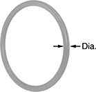 Image of Product. Front orientation. Contains Border. Round Belts. Static-Control Round Belts.