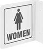 Flange-Mount Restroom Signs