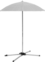 Image of System. Umbrella with Folding Stand (Sold Separately). Front orientation. Umbrellas. In-Ground Umbrellas.