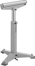 Image of Product. Style E. Front orientation. Material Support Stands. Roller Support, Pedestal Stand, Style E.