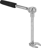 Image of System. Wrench and Socket Extension Not Included. Front orientation. Wrench Heads. Wrench Heads.