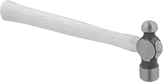 Image of Product. Front orientation. Hammers. Ball Peen Hammers , Round Steel Face, Hickory Handle with Plain Grip.