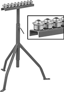 Image of Product. Style G. Front orientation. Contains Inset. Material Support Stands. Ball-Transfer Support, Tripod Stand, Style G.