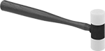 Image of Product. Front orientation. Hammers. Replaceable-Face Mallets , Screw-In Polyethylene Face, Hickory Handle with Plain Grip.