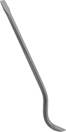 Image of Product. Front orientation. Pry Bars. Pry Bars, Style K—Gooseneck Chisel End × Straight Chisel End.