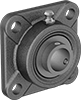 Mounted Ball Bearings with Four-Bolt Flange