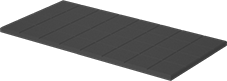 Image of Product. Front orientation. Vibration-Damping Pads. Rectangle, Recycled Rubber, Rough.