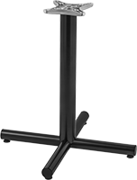 Image of Product. Stationary Fixed Height X-Base. Front orientation. Table Legs. Single-Column Table Legs, Stationary Fixed Height, X-Base Legs.