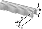 Image of Product. Front orientation. Contains Annotated. Cable Holders. Cable Holders for Signal Wire, Curved Staples.