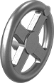Image of Product. Front orientation. Hand Wheels. Machinable-Hub-Mount Spoked Hand Wheels, Flat Hand Wheels, 4 Spokes.
