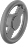 Image of Product. Front orientation. Hand Wheels. Machinable-Hub-Mount Spoked Hand Wheels, Flat Hand Wheels, 2 Spokes.