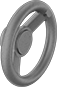Image of Product. Front orientation. Hand Wheels. Machinable-Hub-Mount Spoked Hand Wheels, Dished Hand Wheels, 2 Spokes.