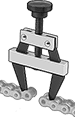 Image of ProductInUse. Front orientation. Chain Pullers. Knob Handle.