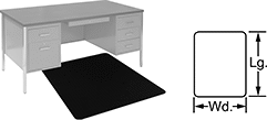 Image of ProductInUse. Front orientation. Contains Annotated. Floor Mats. Static-Control Chair Floor Mats.