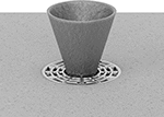 Image of ProductInUse. Funnel Shown Installed. Front orientation. Floor Drain Funnels.