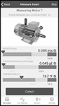 Image of ProductInUse. Measure Speed, Acceleration, and Temperature. Front orientation. Vibration Monitors. Handheld Machine-Monitoring Sensors.