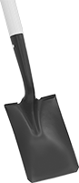 Image of Product. Front orientation. ZoomedIn view. Shovels. Edging Spades, Style A.