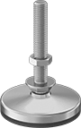 Image of Product. Front orientation. Leveling Mounts. Vibration-Damping Swivel Leveling Mounts with Threaded Stud, With Cushion.