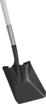 Image of Product. Front orientation. ZoomedIn view. Shovels. Heavy Duty Scooping Shovels, Style A.