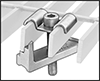 Image of ProductInUse. Front orientation. Contains Border. Bar Grating Clips. Metal Bar Grating Clips, Swivel Lock.