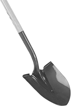 Image of Product. Front orientation. ZoomedIn view. Shovels. Digging Shovels, Style B.
