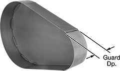 Image of Product. Front orientation. Contains Annotated. Chain and Belt Drive Guards. Made-to-Order Chain and Belt Drive Guards.