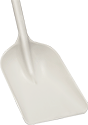 Image of Product. Style A (White). Front orientation. ZoomedIn view. White Blade. Food and Beverage Shovels, Style A.