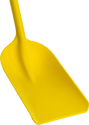Image of Product. Style A (Yellow). Front orientation. ZoomedIn view. Yellow Blade. Food and Beverage Shovels, Style A.