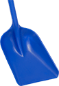 Image of Product. Style A (Blue). Front orientation. ZoomedIn view. Blue Blade. Food and Beverage Shovels, Style A.