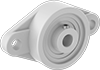 Dry-Running Mounted Ball Bearings with Two-Bolt Flange