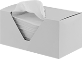 Image of Product. Front orientation. Wipes. Super-Absorbent Light Duty Paper Wipes.