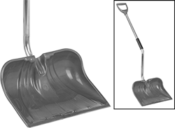 Image of Product. Front orientation. ZoomedIn view. Contains Inset. Shovels. Snow Shovels, Style B.