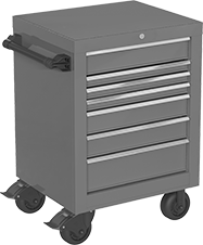 Image of Product. Style A. Front orientation. Cabinets. Bench-Height Drawer Cabinets, Rolling, Powder-Coated Steel—Assembled, Style A.