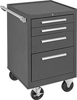 Image of Product. Style B. Front orientation. Cabinets. Bench-Height Drawer Cabinets, Rolling, Painted Steel—Assembled, Style B.