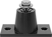 Image of Product. Style 2, Threaded-Insert Mount. Bottom orientation. Vibration-Damping Mounts. Vibration-Damping Bolt-Down Mounts, Style 2—Threaded-Insert Mount.