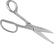 Image of Product. Front orientation. Scissors. All-Metal Ball-Point Scissors.