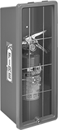 Image of ProductInUse. Front orientation. Fire Extinguisher Cabinets. Plastic.