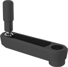 Image of Product. Front orientation. Crank Handles. Unthreaded Through-Hole-Mount Crank Handles, Round Hole, Style 8.