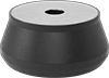 Vibration-Damping Sandwich Mounts with Unthreaded Hole